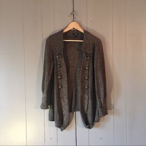 Military Knit Sweater Cardigan